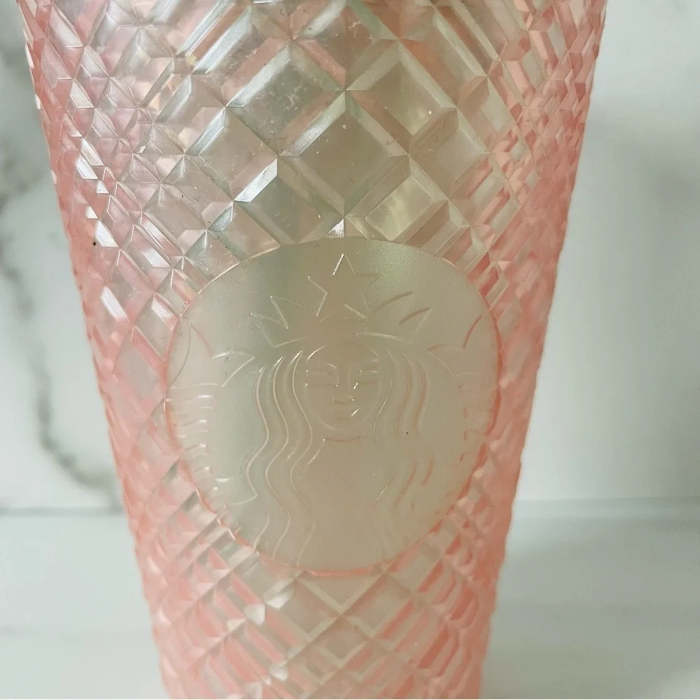 Starbucks 2023 Summer Jeweled Pearl Pink Green Grande 16oz Cold Cup Tumbler- New